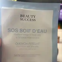 BEAUTY SUCCESS - SOS soif d’eau - Masque visage à l'aloe vera