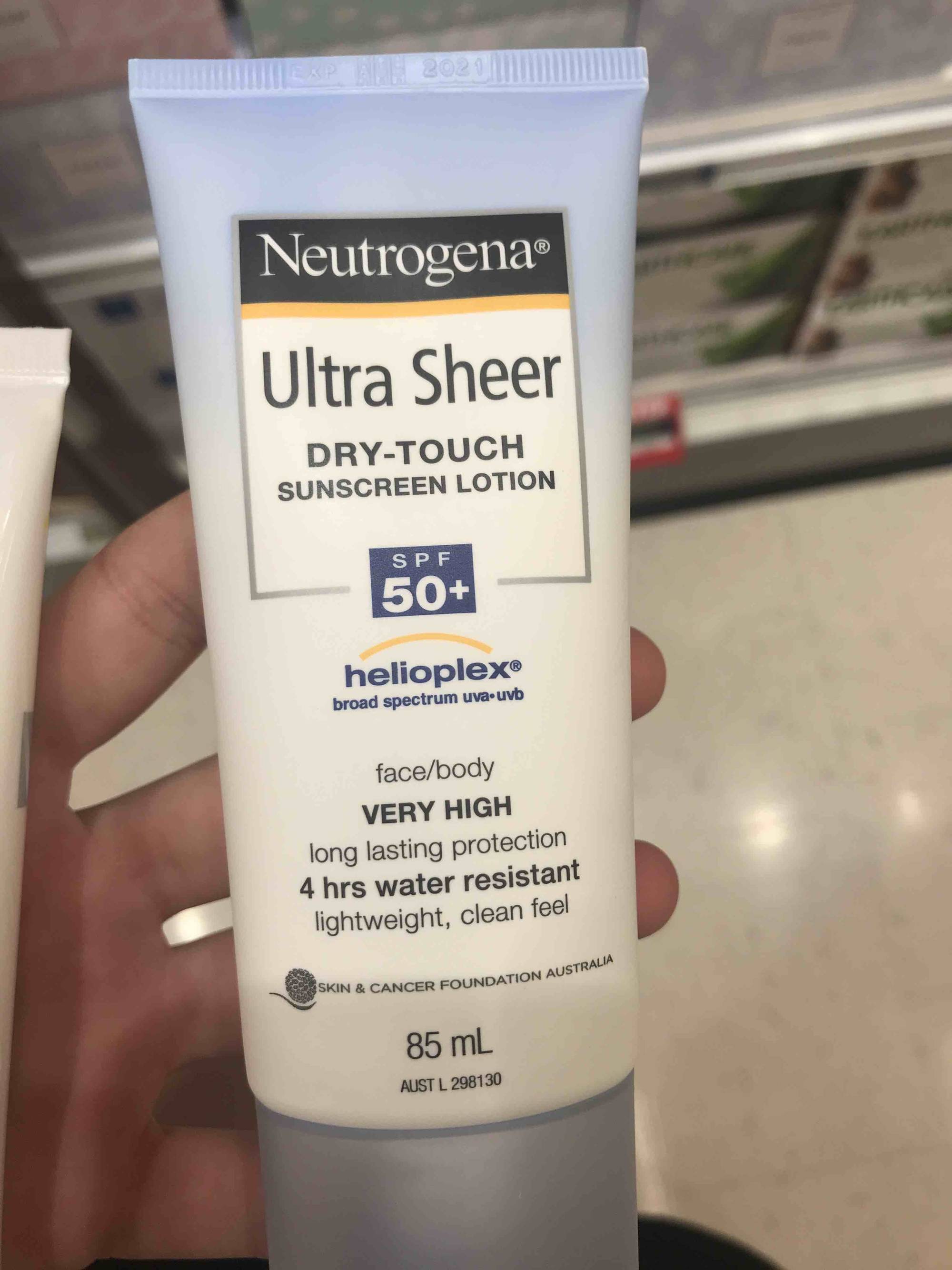 NEUTROGENA - Ultra sheer - Dry-touch, sunscreen lotion SPF 50+, face/body