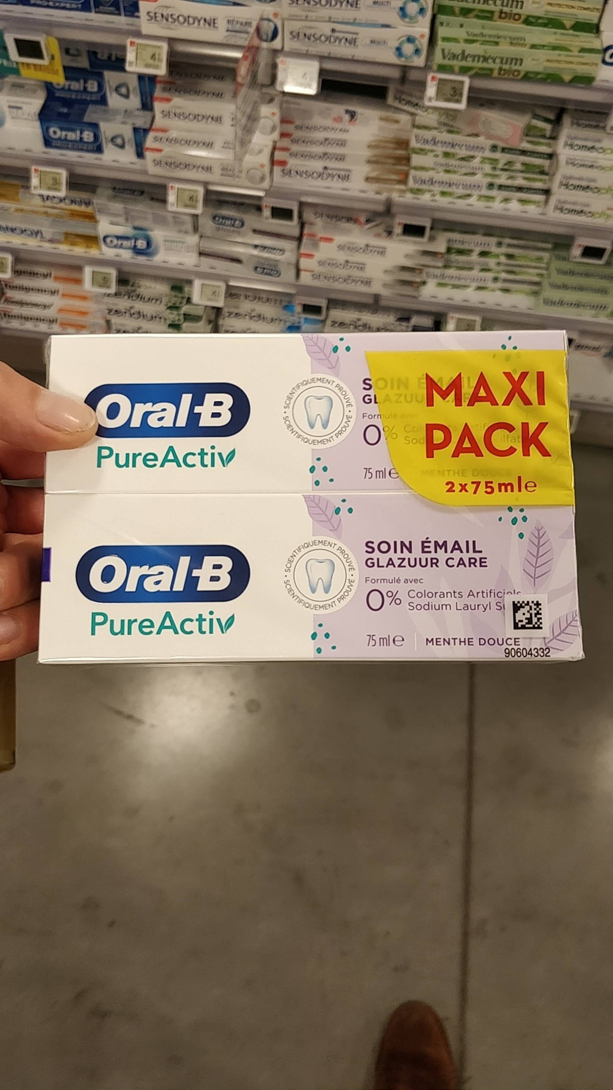 ORAL-B - Pure activ - Soin essentiel, soin émail