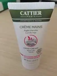 CATTIER - Lys de mer - Crème mains argile blanche bio