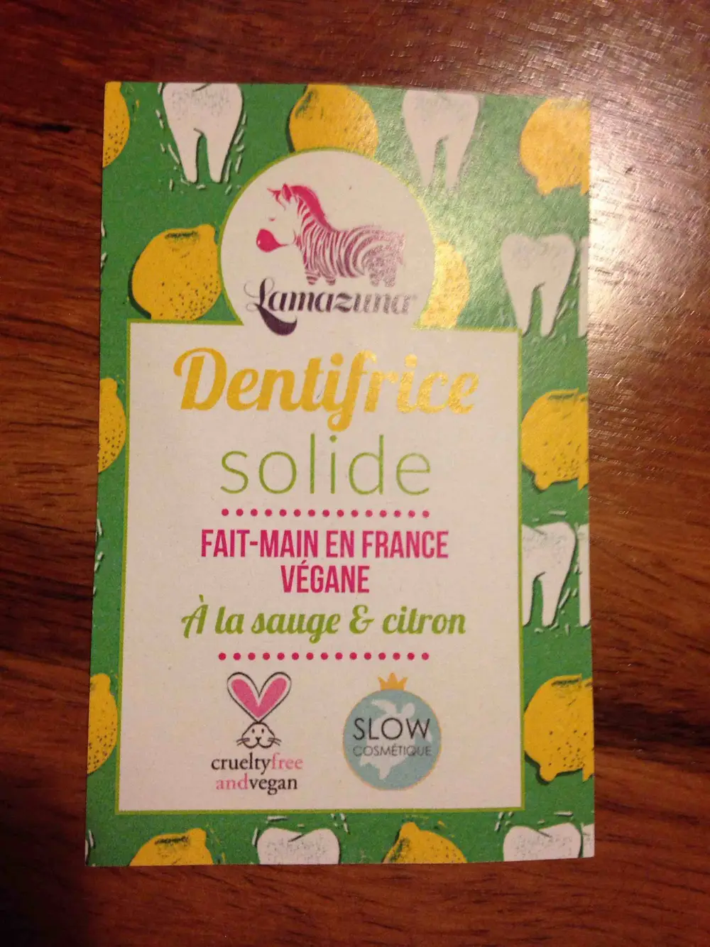 LAMAZUNA - Dentifrice solide - A la sauge & citron