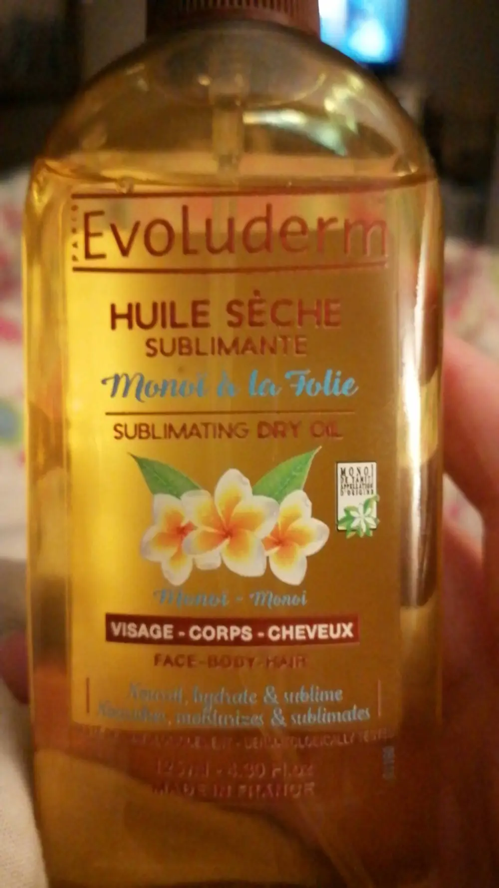 EVOLUDERM - Monoï à la Folie - Huile sèche sublimante