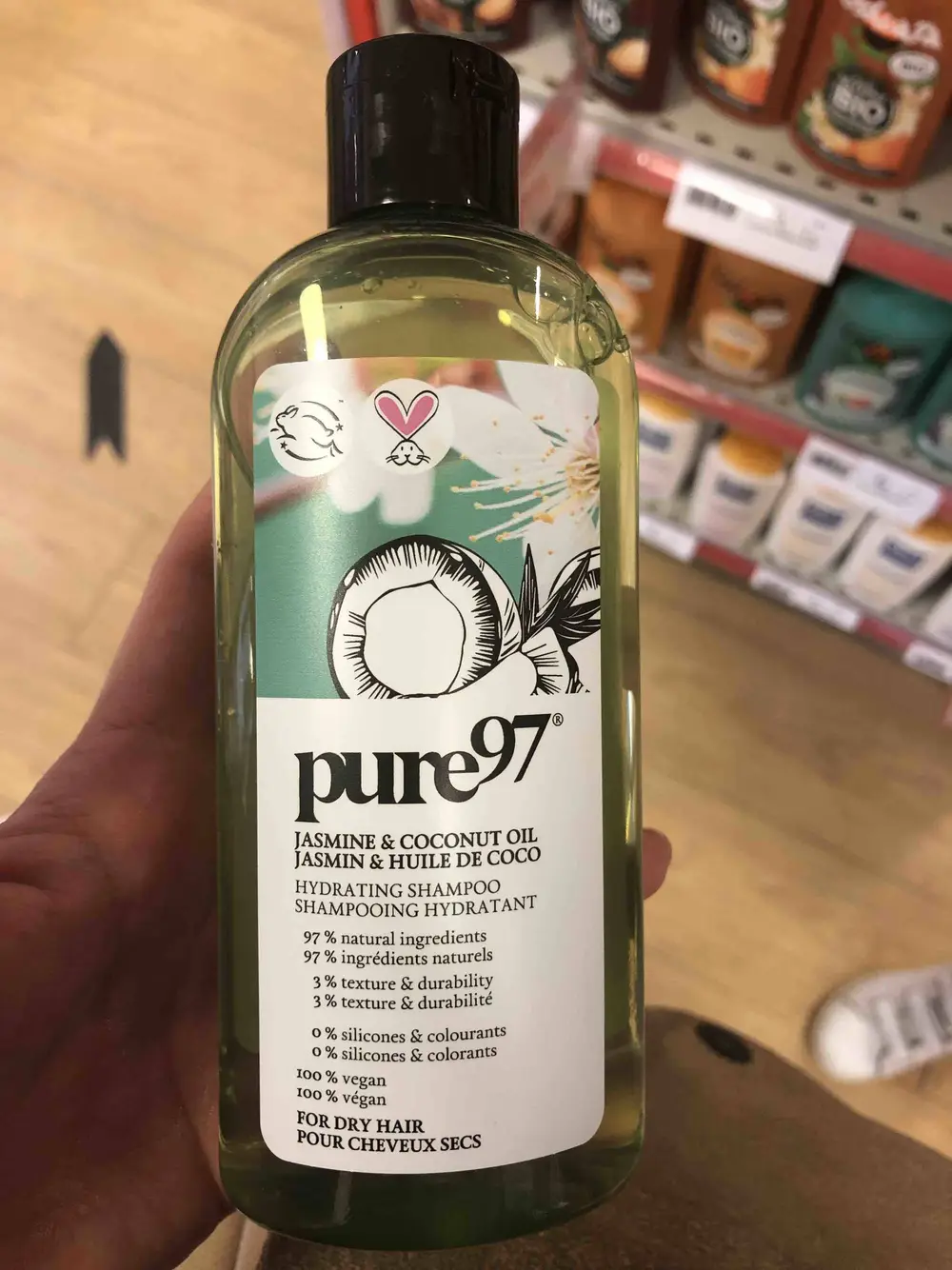 PURE 97 - Jasmin & Huile de Coco - Shampooing hydratant