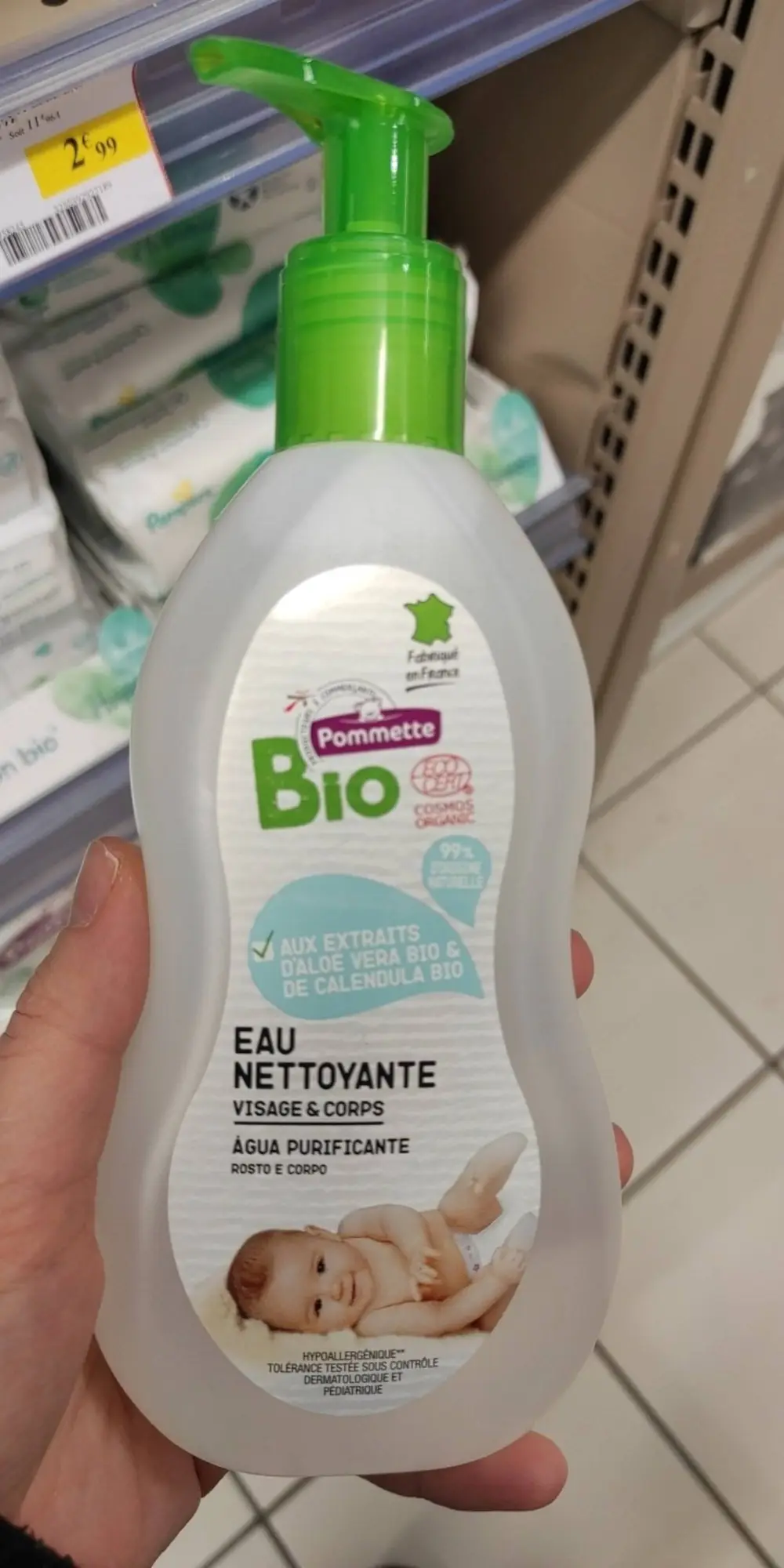 POMMETTE - Bio - Eau nettoyante visage et corps