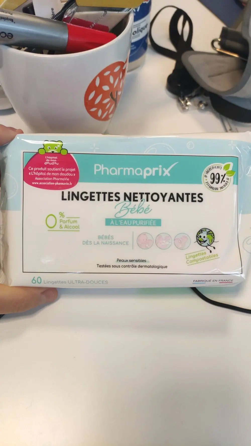 PHARMAPRIX - Lingettes nettoyantes bébé à l'eau purifiée