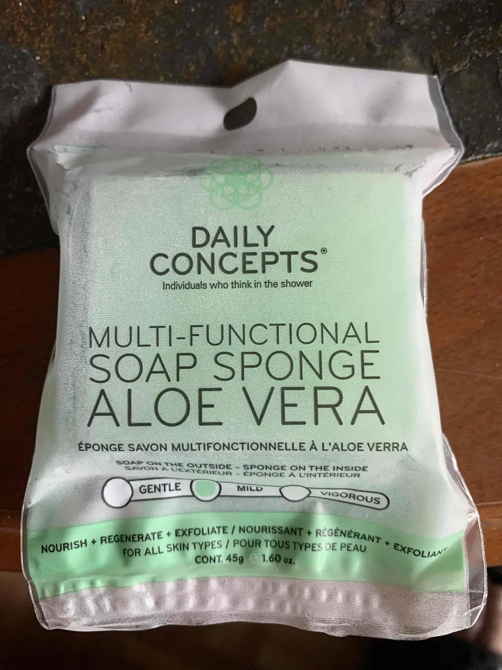 DAILY CONCEPTS - Éponge savon multifonctionnelle à l'aloé verra