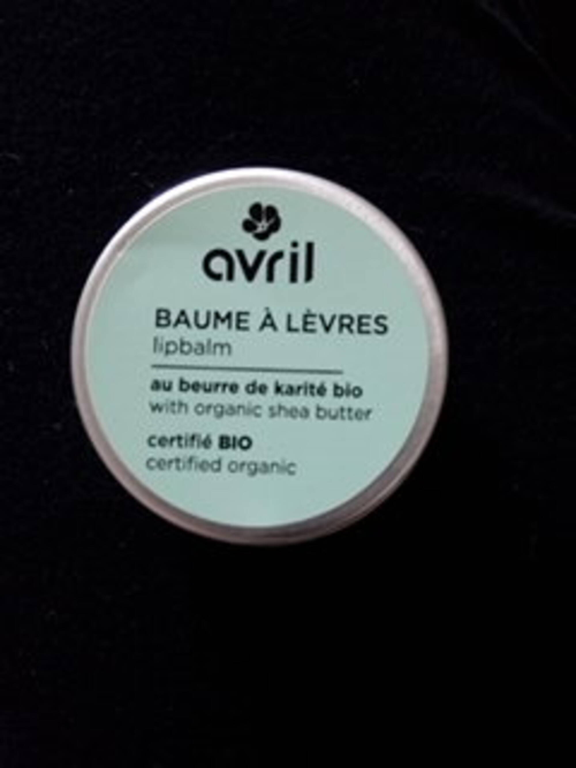 AVRIL - Beurre de karité bio -  Baume à lèvres