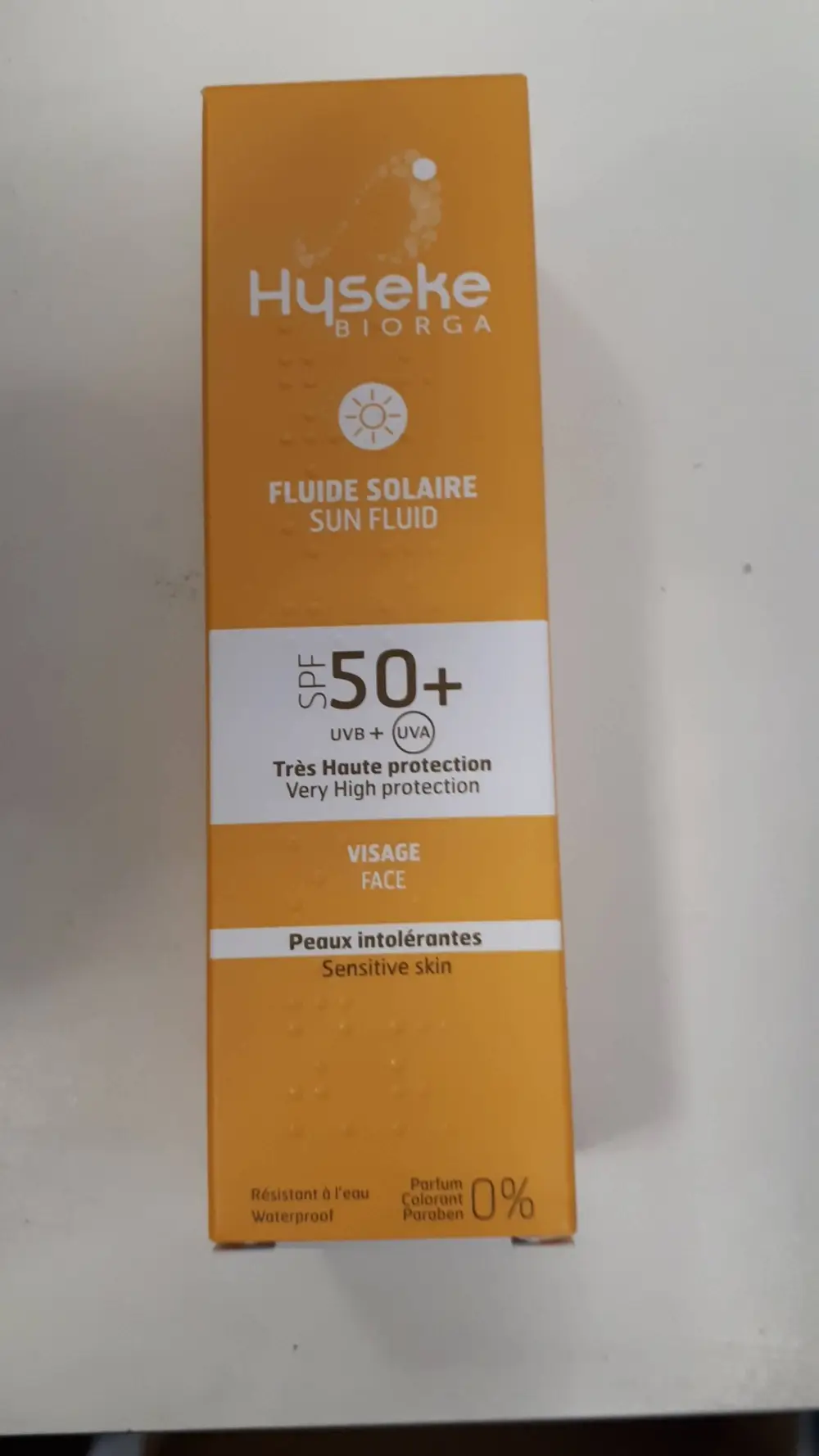 BIORGA - Hyseke - Fluide solaire Visage SPF 50+