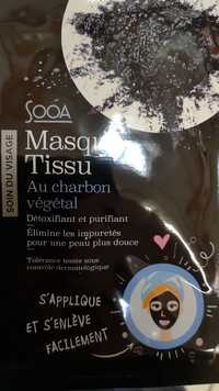 SOOA - Soin visage - Masque tissu au charbon végétal