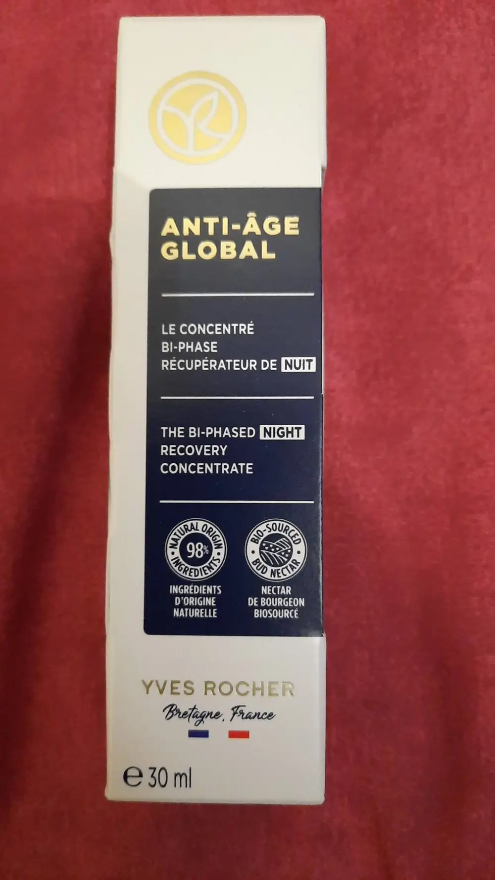 YVES ROCHER - Anti-âge global - Le concentré bi-phase récupération de nuit