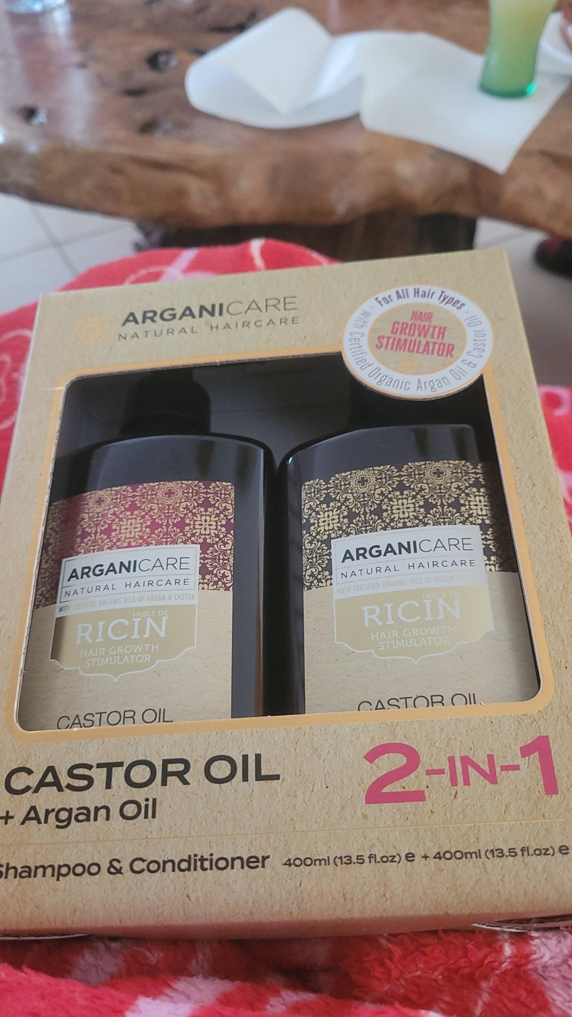 ARGANICARE - Castor oil + argan oil - Shampoo & conditioner