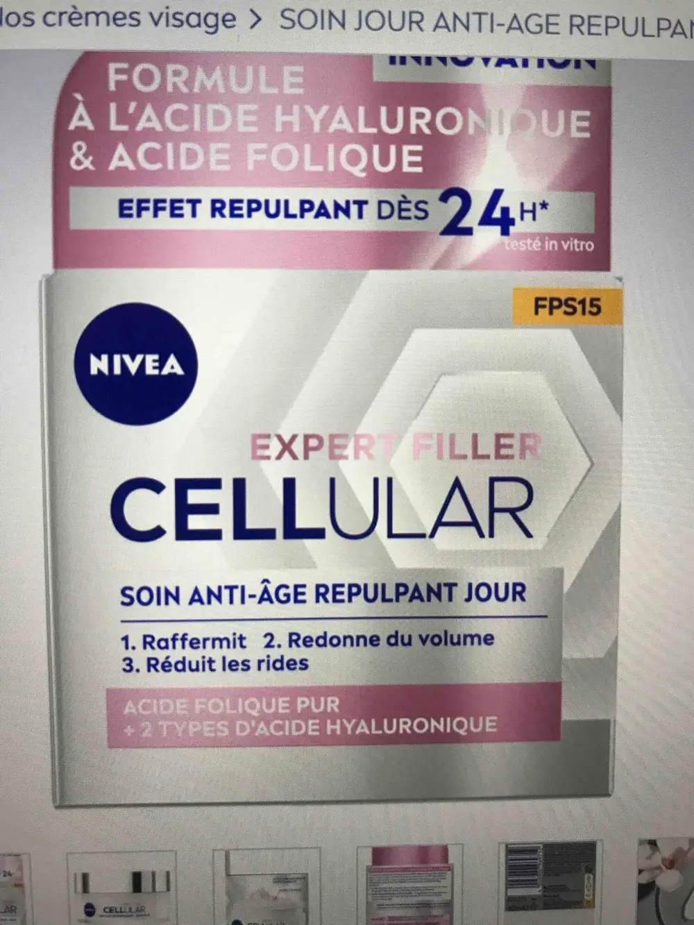 NIVEA - Expert filler cellular - Soin anti-âge repulpant jour FPS15