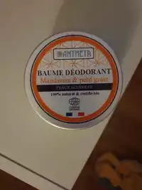 ANTHEYA - Baume déodorant mandarine & petit grain
