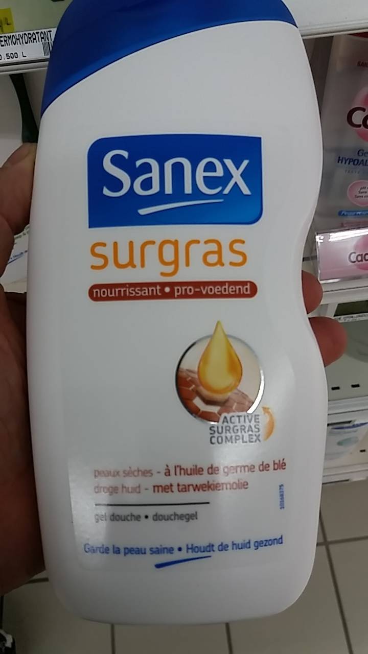 SANEX - Gel douche - Peaux sèches à l'huile de germe de blé