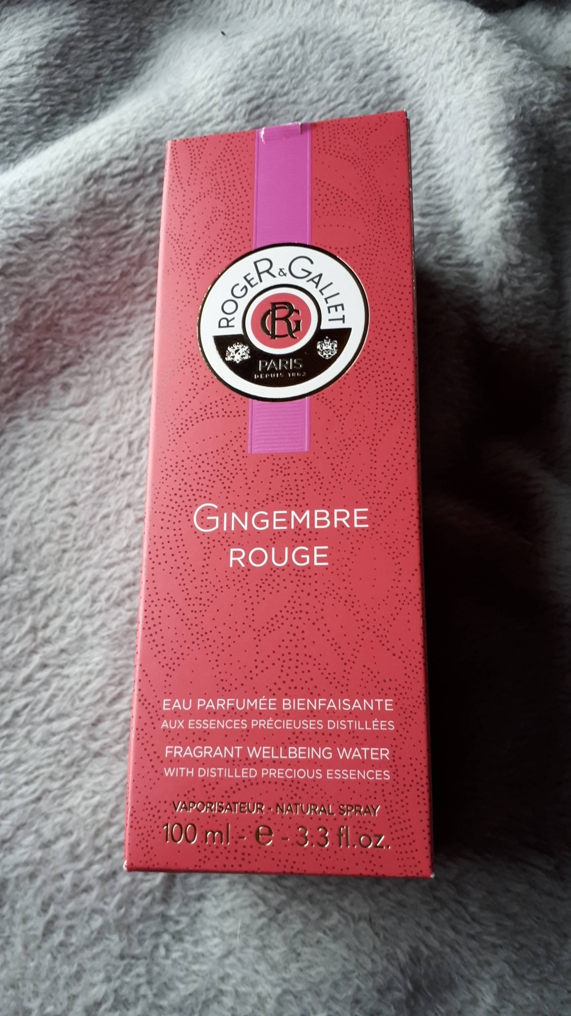 ROGER & GALLET - Gingembre rouge - Eau parfumée bienfaisante
