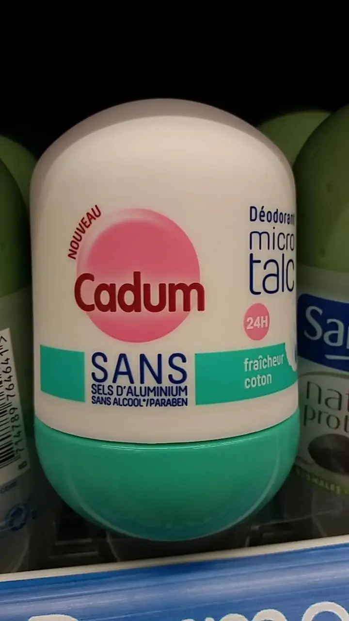 CADUM - Déodorant micro talc 24H fraîcheur coton