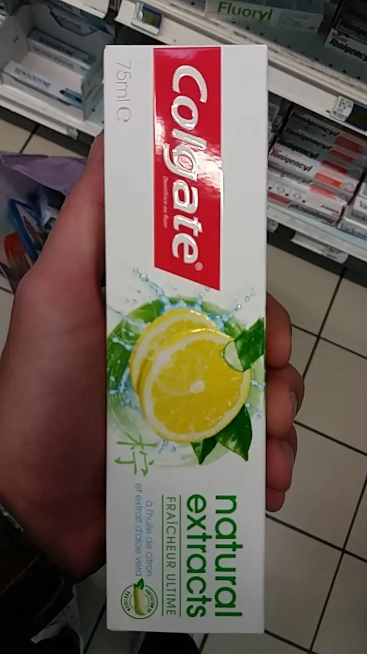 COLGATE - Dentifrice natural extracts à l'huile de citron et extrait d'aloe vera