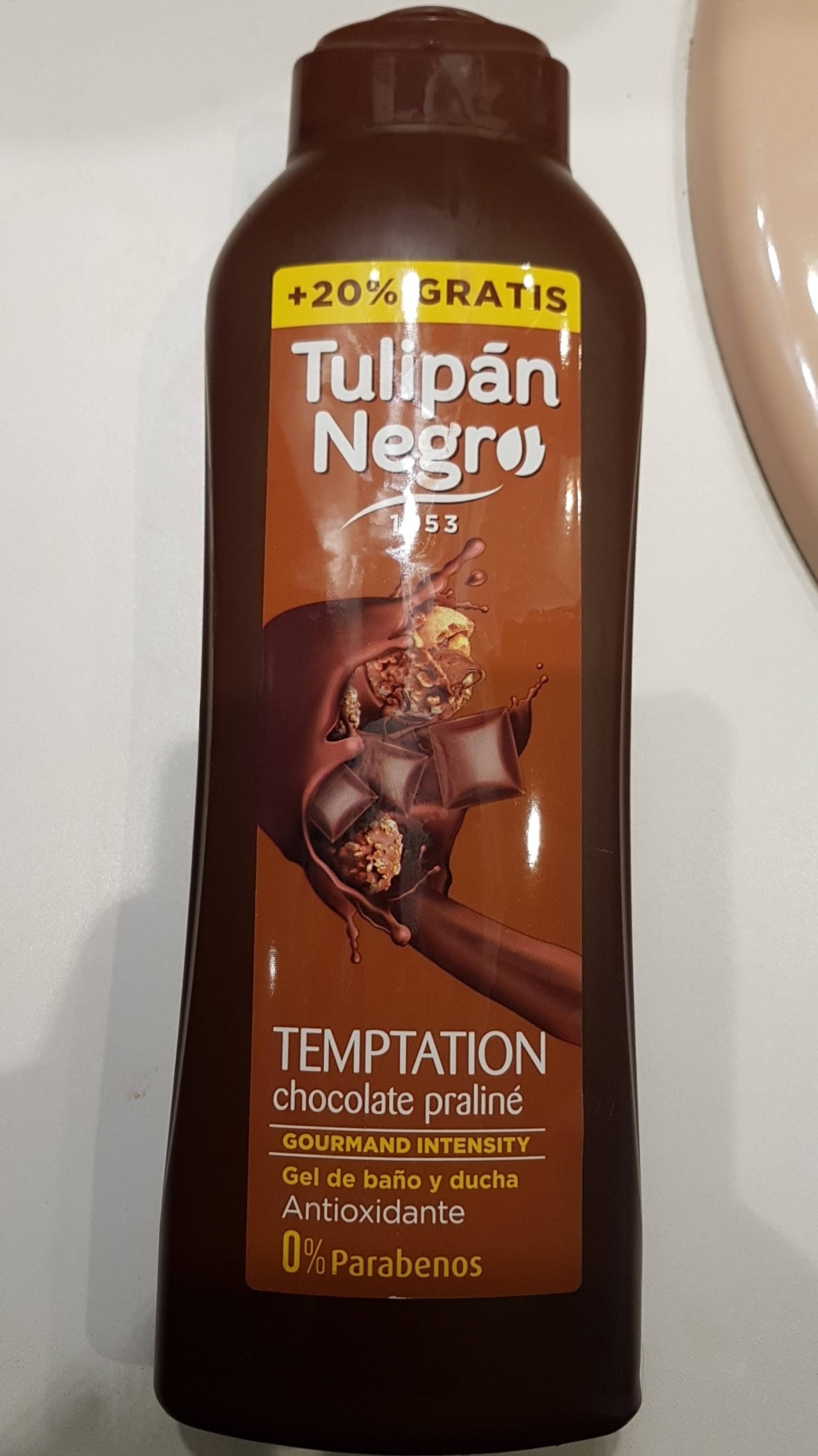 TULIPÁN NEGRO - Temptation chocolate praliné - Gel de baño y ducha