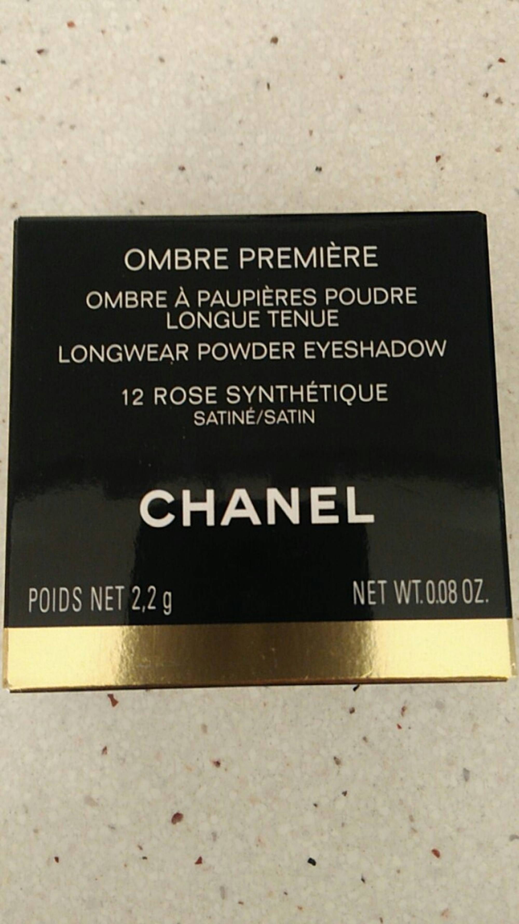 CHANEL - Ombre première - Ombre à paupières poudre 12 Rose synthétique satiné