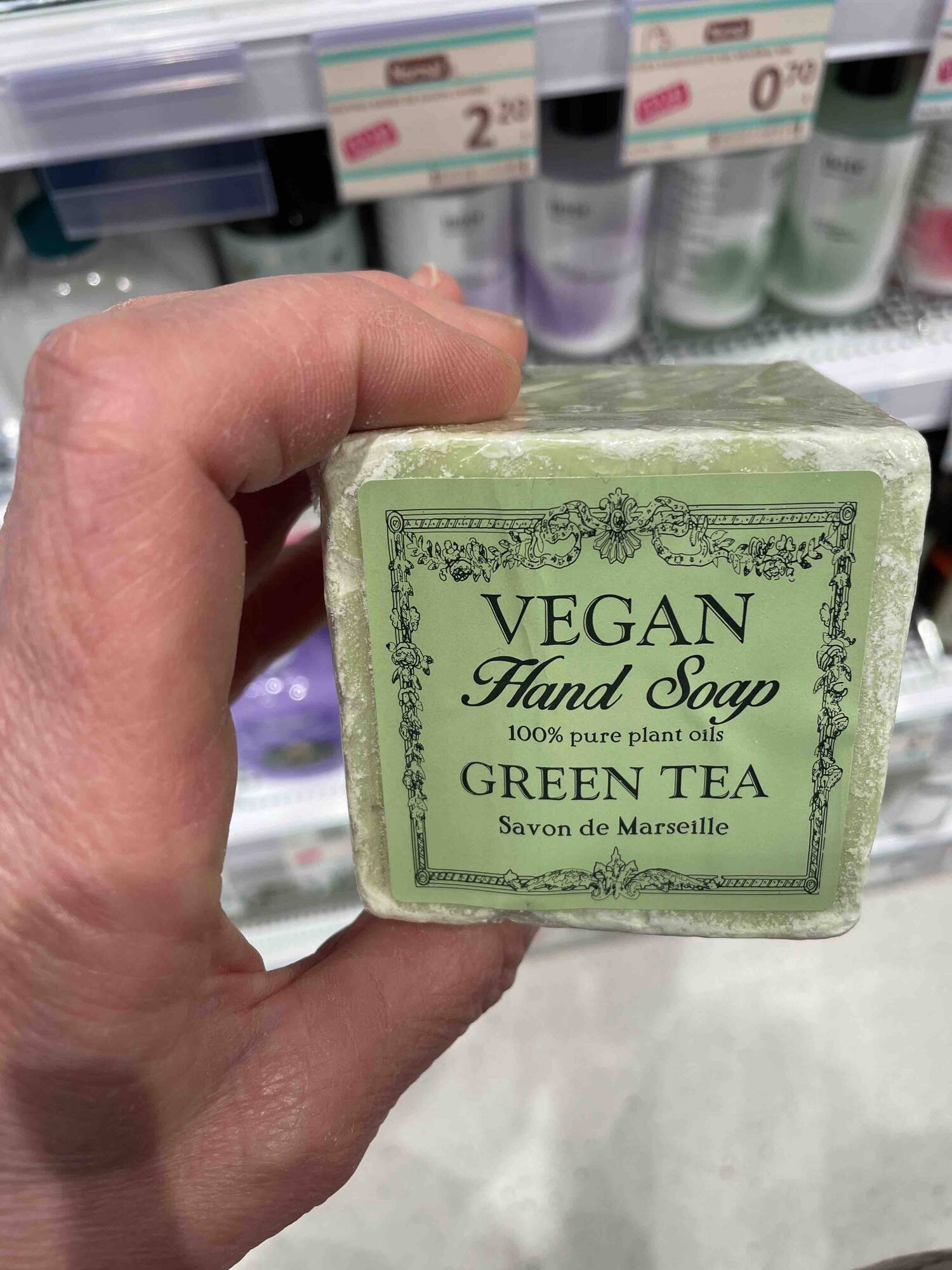 SAVON DE MARSEILLE - Green tea - Vegan hand soap 