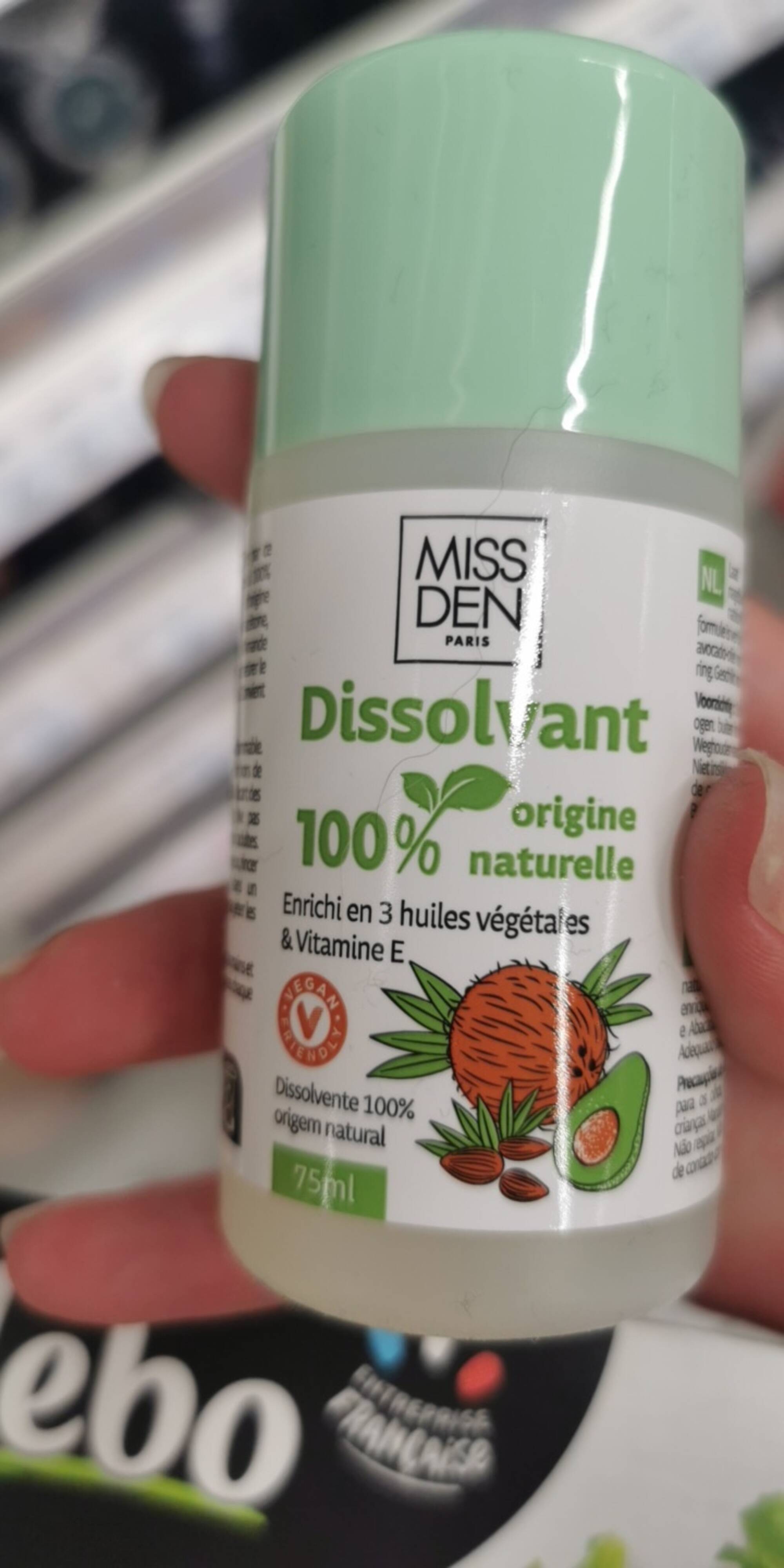MISS DEN - Dissolvant 100% origine naturelle