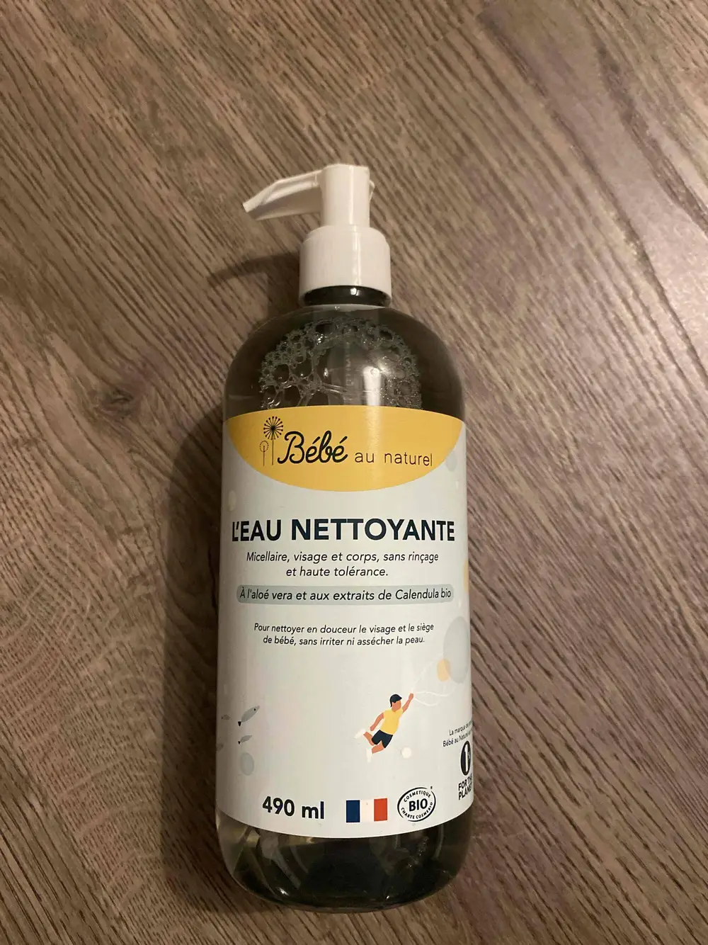 BÉBÉ AU NATUREL - L’eau nettoyante aloe vera et extraits de calendula bio