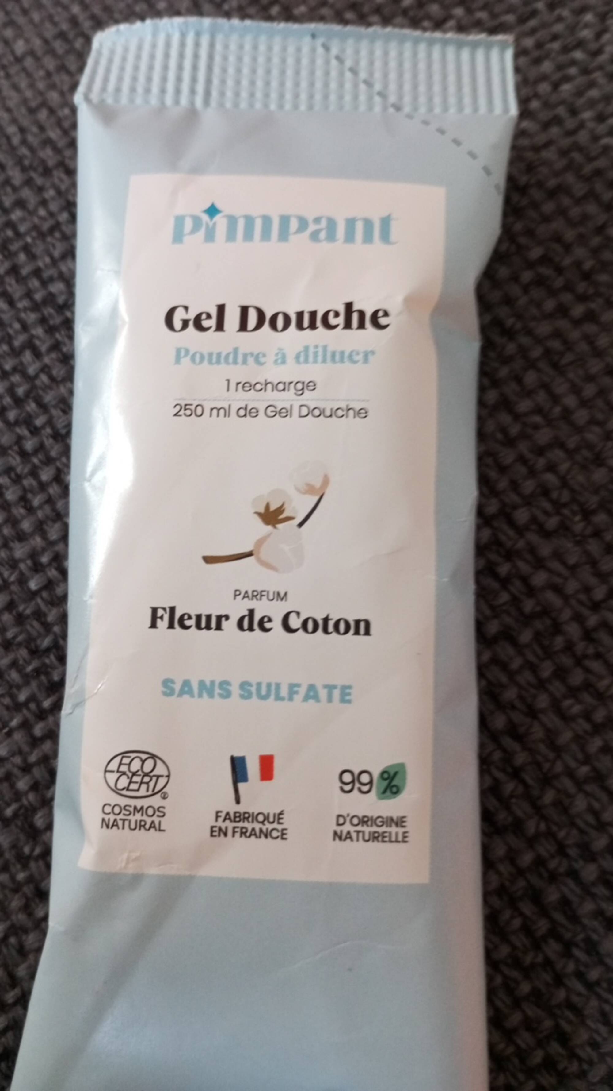 PIMPANT - Gel douche poudre à diluer parfum fleur de coton 