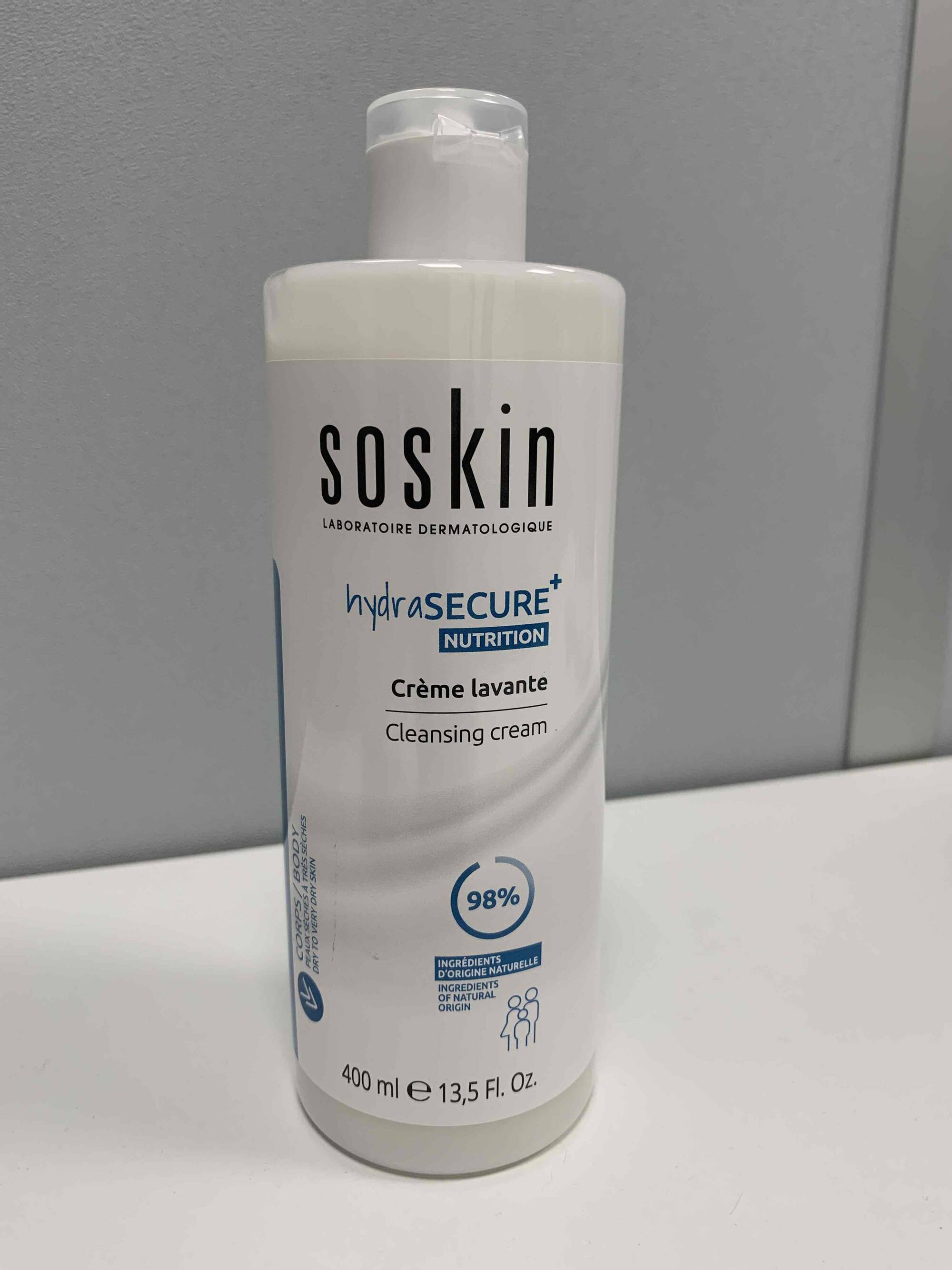 SOSKIN - Hydra secure+ - Crème lavante 