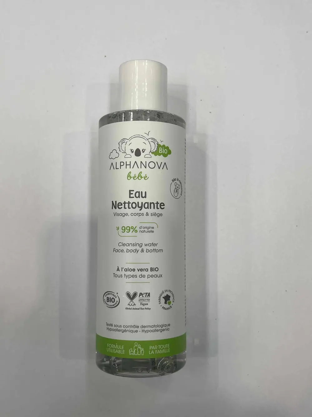 ALPHANOVA - Eau nettoyante à l'aloe vera Bio