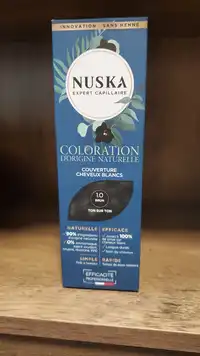 NUSKA - Coloration couverture cheveux blanc 1.0 brun ton sur ton