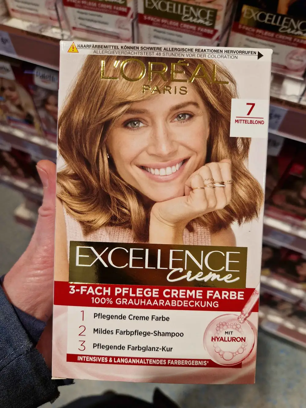 L'ORÉAL PARIS - Excellence creme - 3-Fach pflege creme farbe 7 mittelblond
