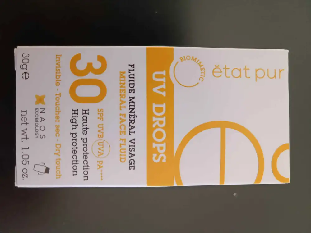 ETAT PUR - UV Drops - Fluide minéral visage SPF30