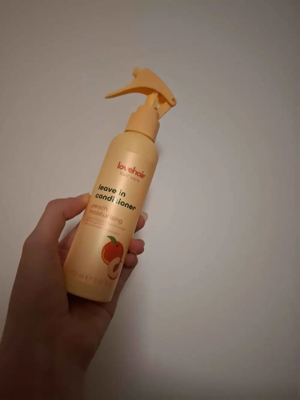 LOVEHAIR - Après-shampooing hydratant sans rinçage pêche hydratant