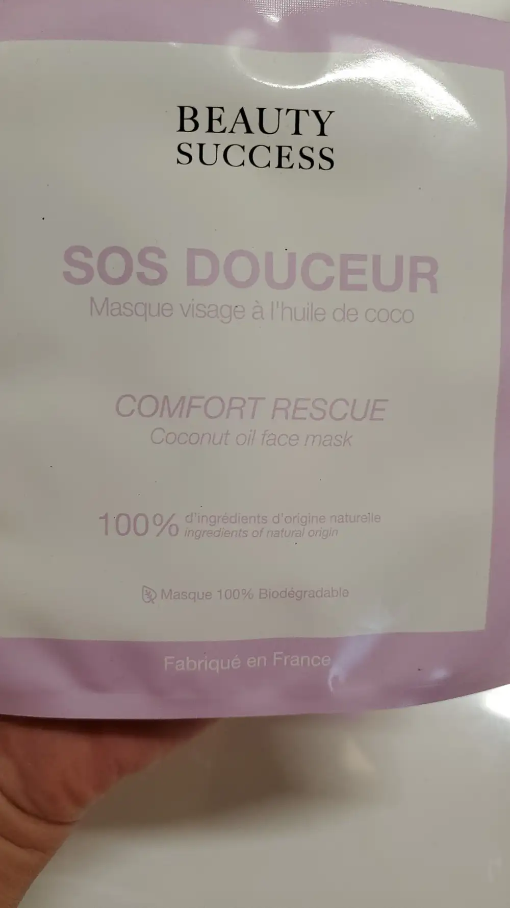 BEAUTY SUCCESS - SOS douceur - Masque visage à l'huile de coco