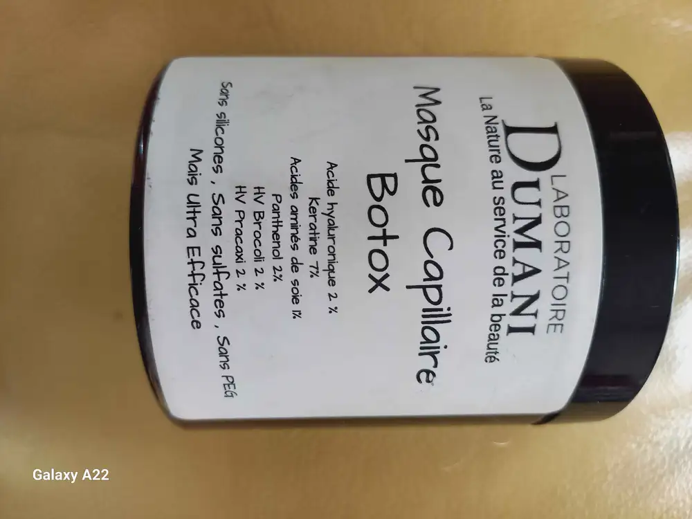 DUMANI - Masque capillaire botox 