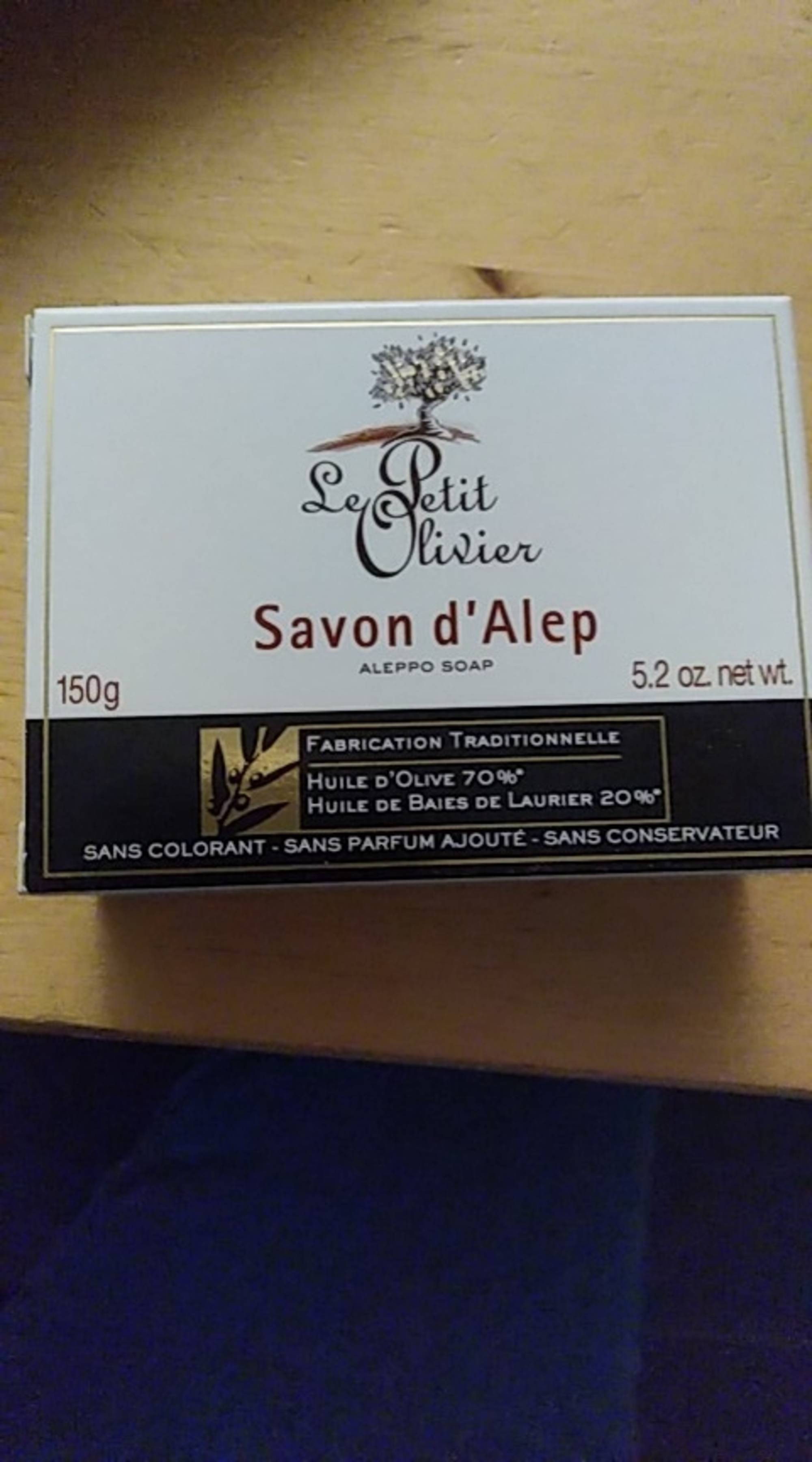 LE PETIT OLIVIER - Savon d'Alep 