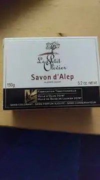 LE PETIT OLIVIER - Savon d'Alep 