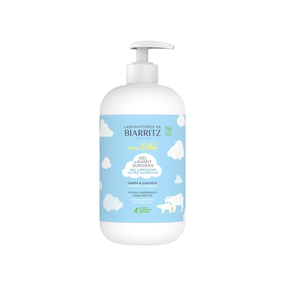 LABORATOIRES DE BIARRITZ - GEL LAVANT SURGRAS BÉBÉ CERTIFIÉ BIO - 500 ML