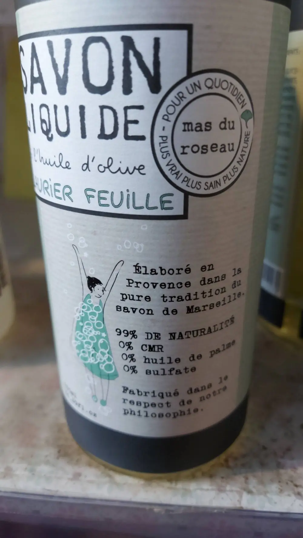 MAS DU ROSEAU - Laurier feuille - Savon liquide à l'huile d'olive