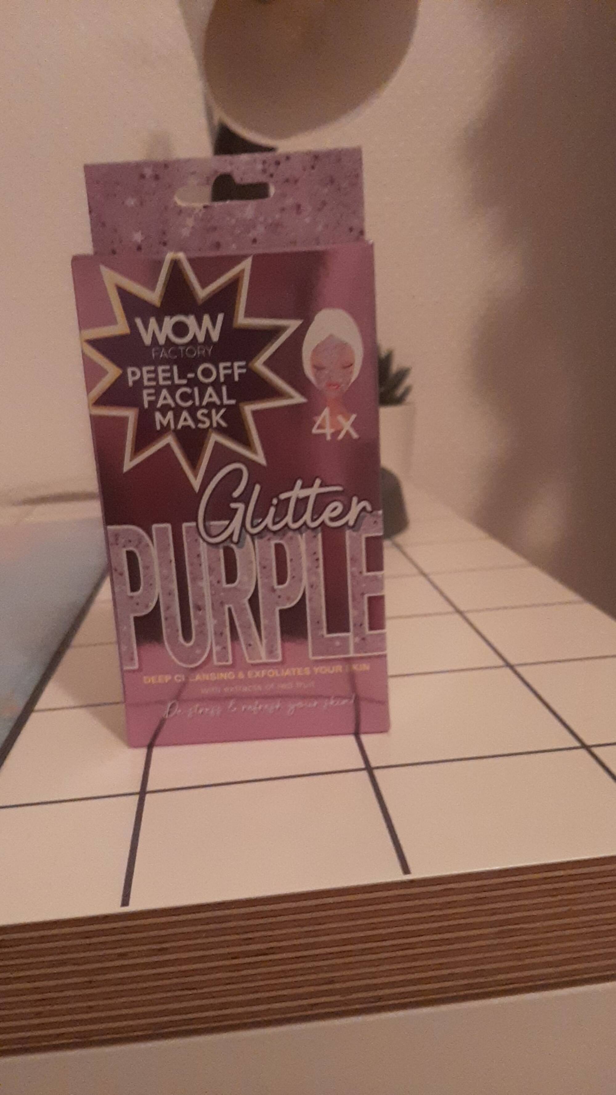 WOW FACTORY - Peel-off facial mask glitter purple