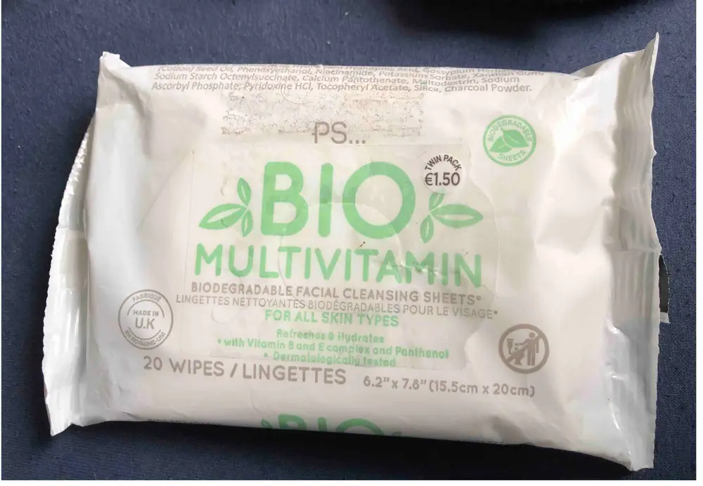 PRIMARK - Bio multivitamin - Lingettes nettoyantes visage