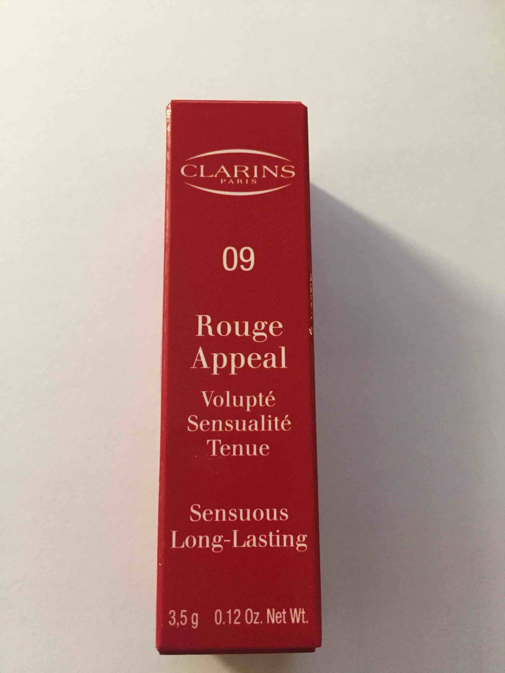 CLARINS - 09 Rouge appeal - Volupté sensualité tenue
