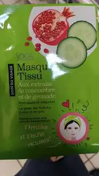 SOOA - Masque tissu aux extraits de cocombre et de grenade