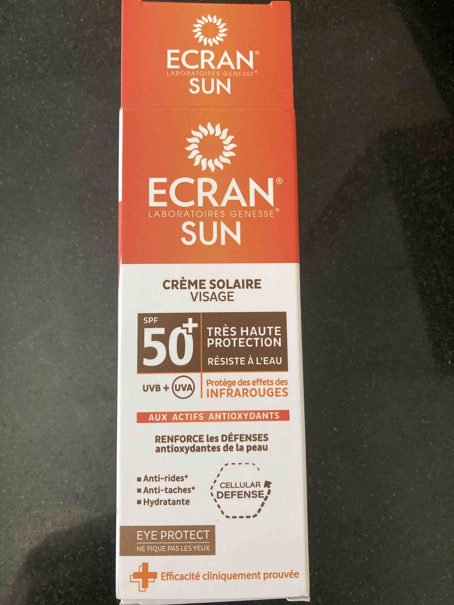 ECRAN LABORATOIRE GENESSE - Sun - Créme solaire visage SPF 50+