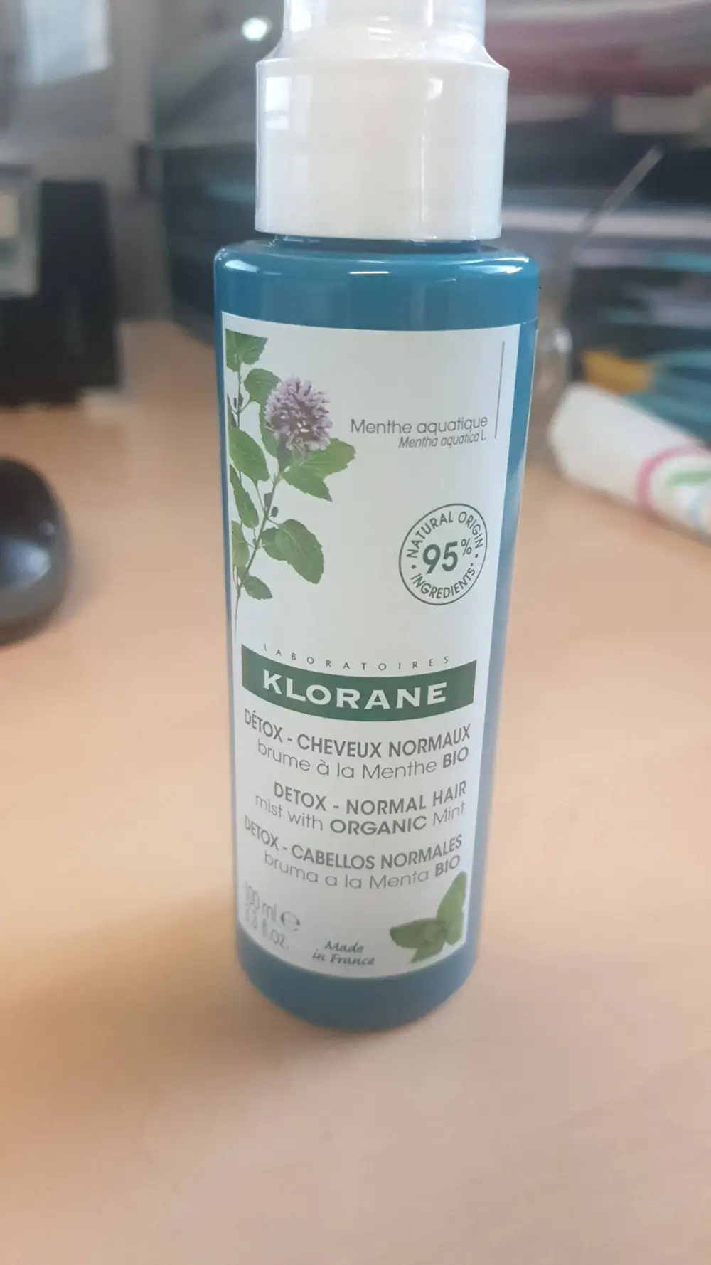 KLORANE - Détox cheveux normaux - Brume à la menthe bio