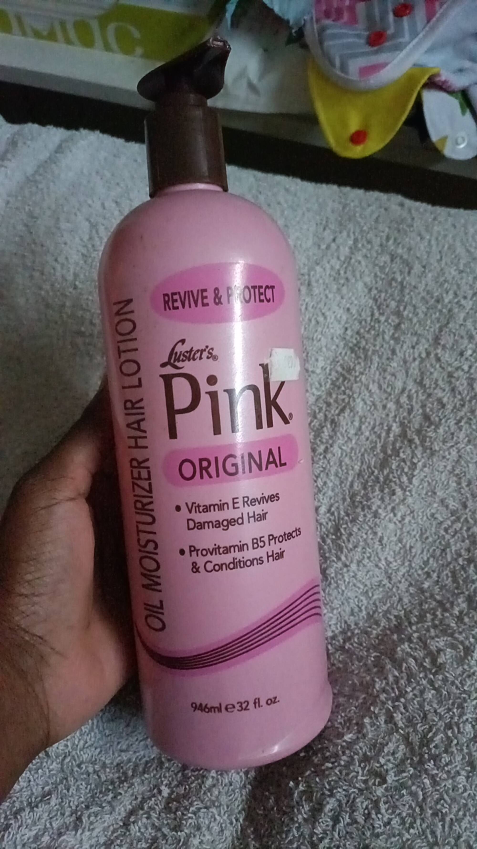 Composition LUSTER'S Pink original - Oil moisturizer hair lotion - UFC-Que  Choisir