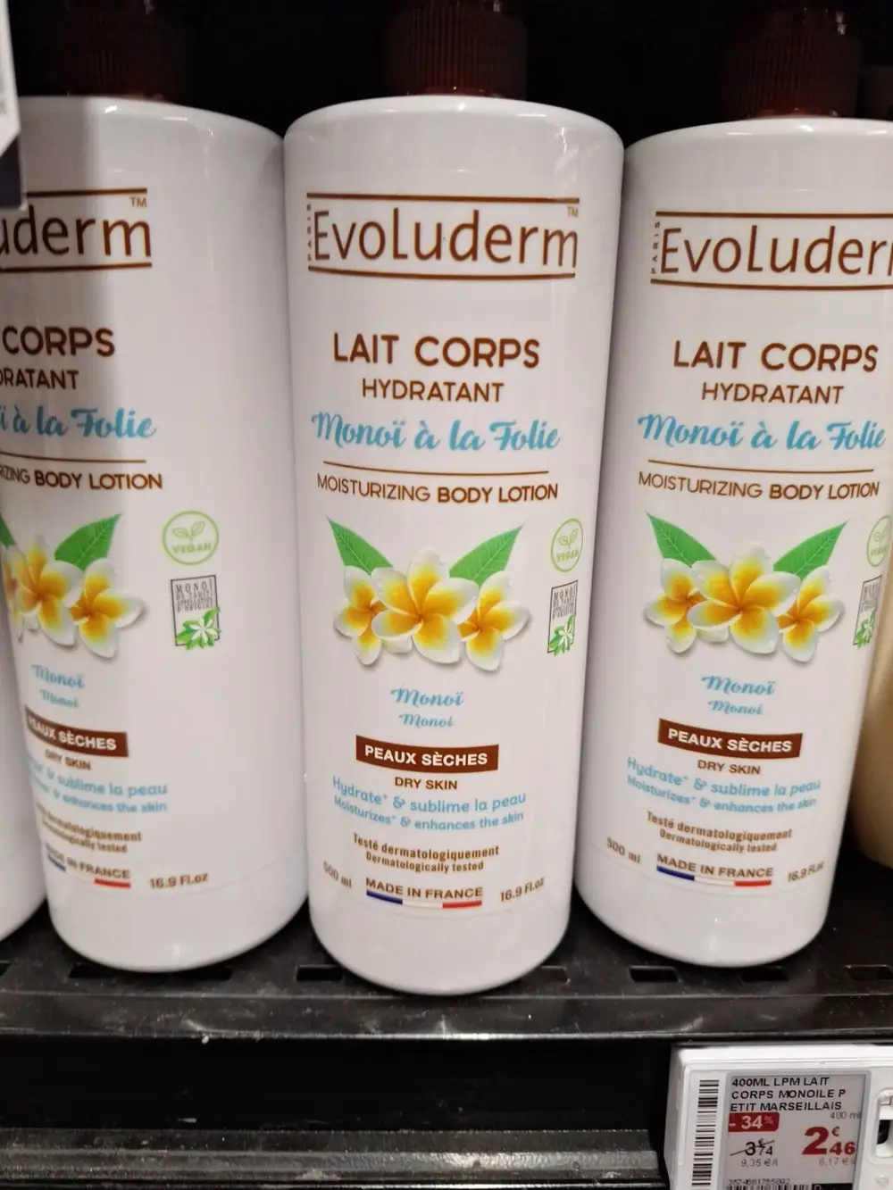 EVOLUDERM - Monoï à la folie - Lait corps hydratant 