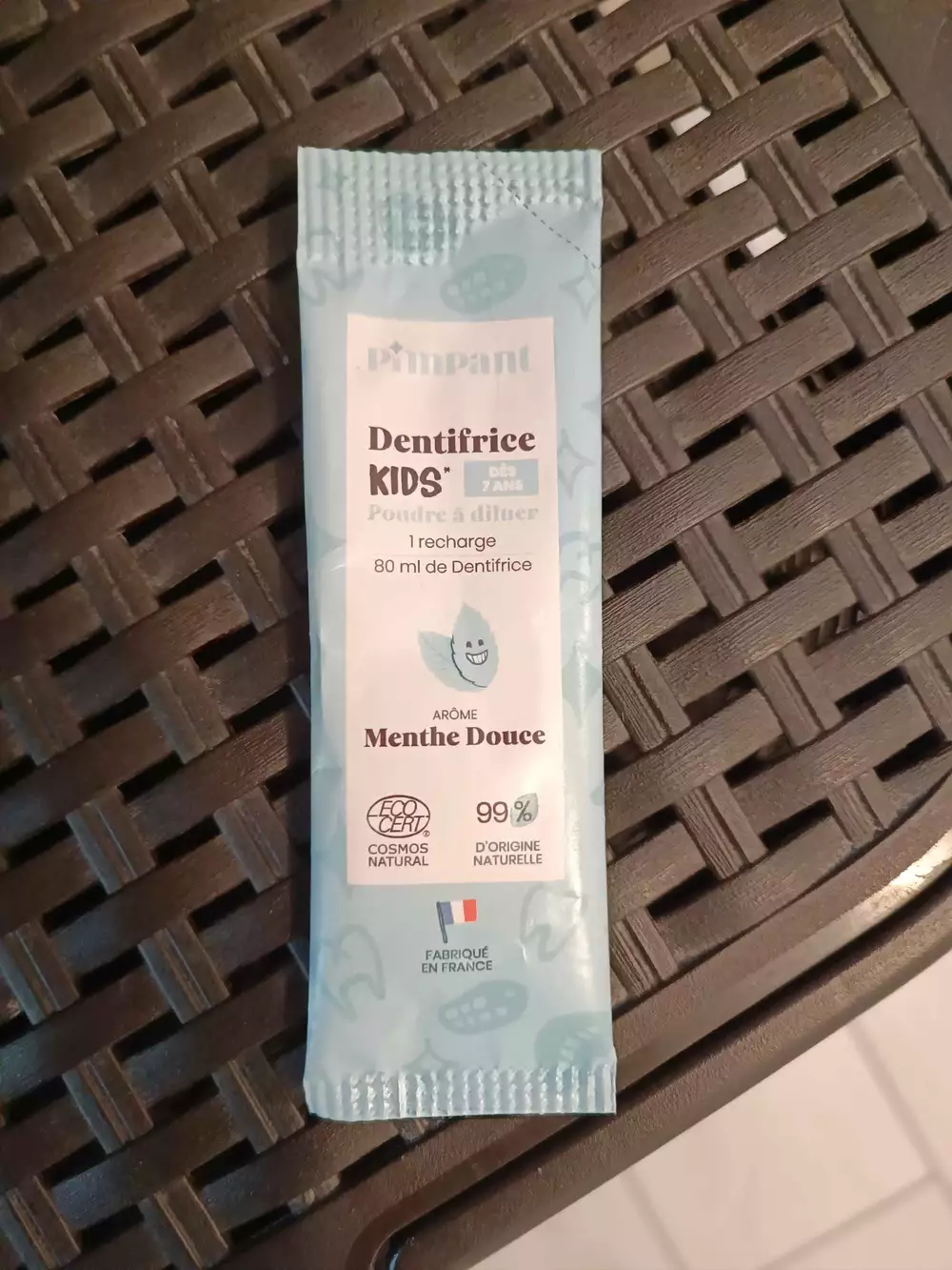 PIMPANT - Dentifrice kids poudre à diluer arôme menthe douce