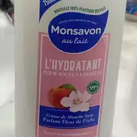 MONSAVON - L'hydratant - Crème de douche soin fleur de pêche