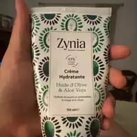 ZYNIA - Huile d'olive & aloé vera - Crème hydratante